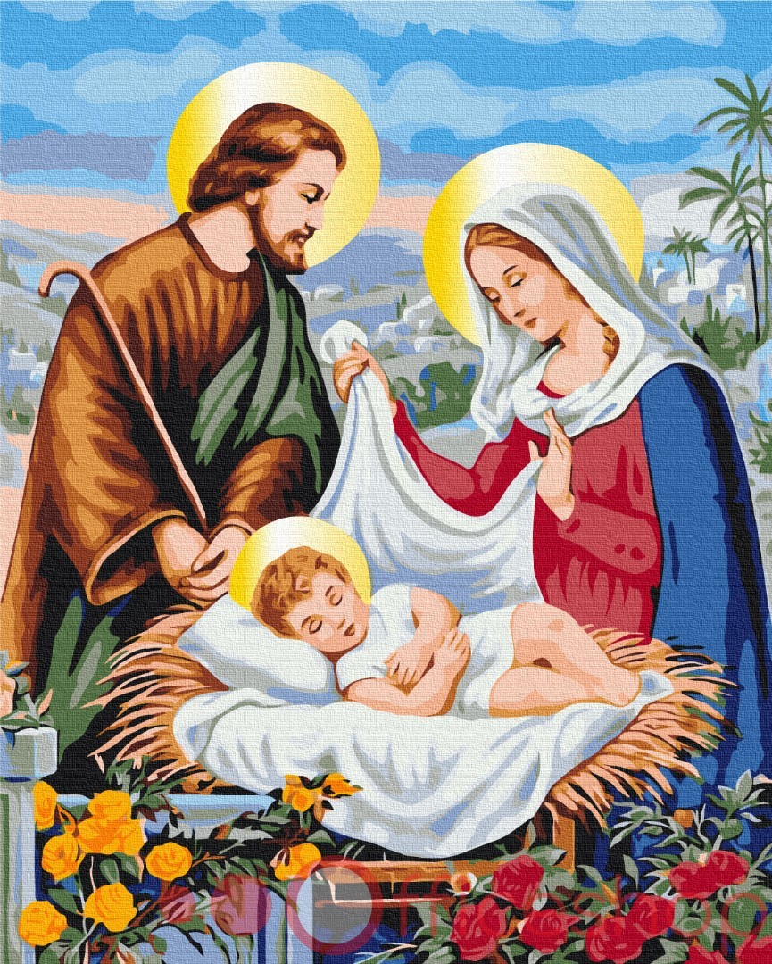 Картина по номерам Funny Art "Святая семья", 4*, 40x50 см, BS53395