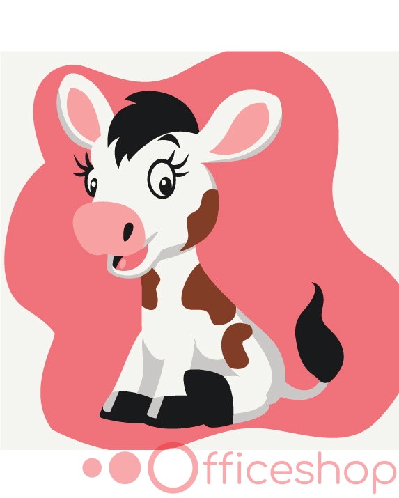 Картина по номерам Funny Art "Бабушкина коровка", 1*, 20x20 см, MBS039