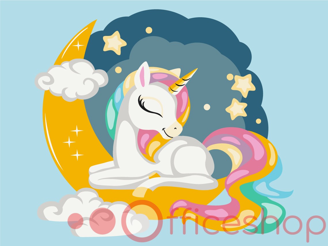 Картина по номерам Funny Art "Радужный единорог", 2*, 30x40 см, KBS0105