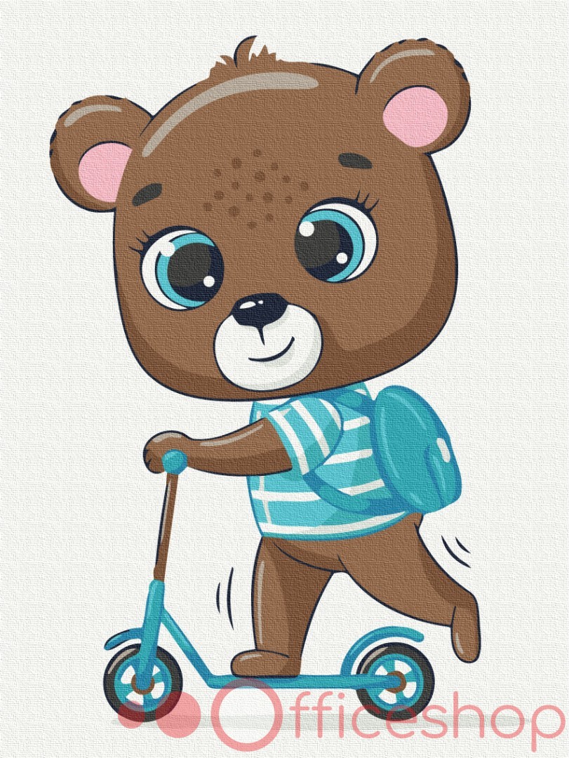 Картина по номерам Funny Art "Мишка школьник", 2*, 30x40 см, KBS7120