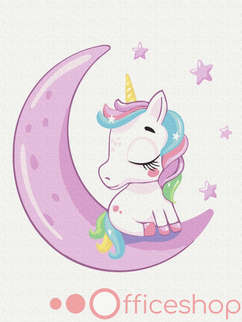 Картина по номерам Funny Art "Единорог на луне", 2*, 30x40 см, KBS7119