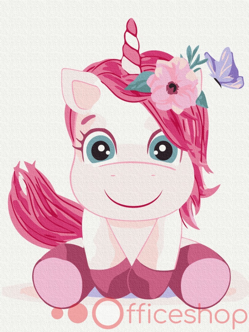 Картина по номерам Funny Art "Милая единорожка", 2*, 30x40 см, KBS7108