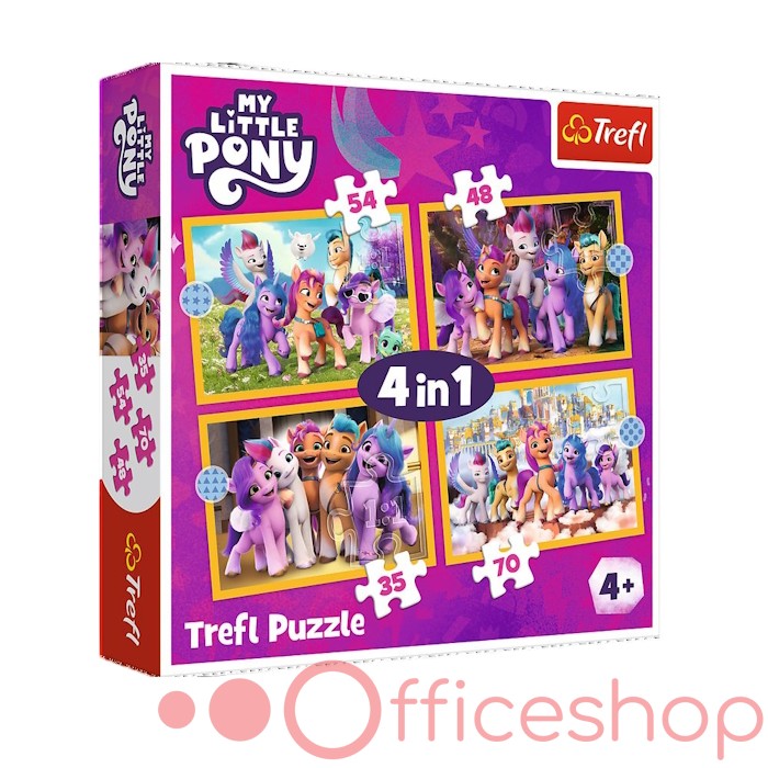 Puzzle 4 în1 "Poneii" Trefl 34624