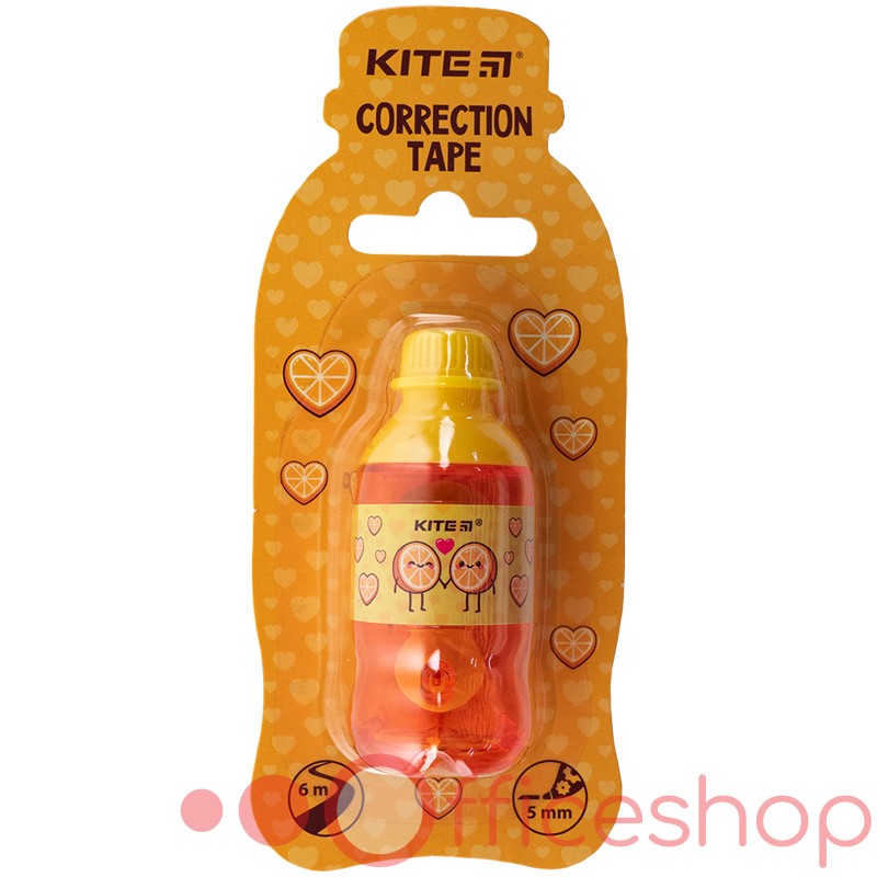 Corector bandă Kite, 5 mm x 10 m, Orange, K24-007-1